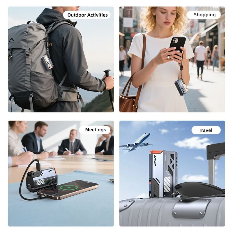 VYVYLABS Modular 20000mAh Power Bank – 22.5W Fast Charging External Battery with Replaceable Battery Pack