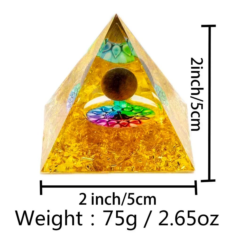 Natural Crystal Energy Pyramid Peridot Amethyst