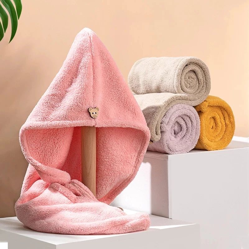 Microfiber Hair Towel Wrap Quick Dry Hair Turban Absorbent Hair Towel