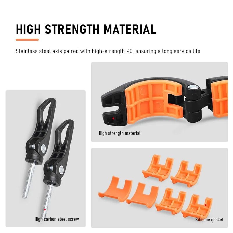 360 Rotatable Bicycle Flashlight Holder and Quick-Release Headlight Mount