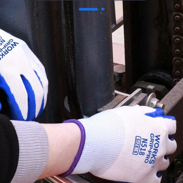 Non-Slip Nitrile Work Gloves, Wear-Resistant, Breathable Safety Gloves for Industrial & Construction Use