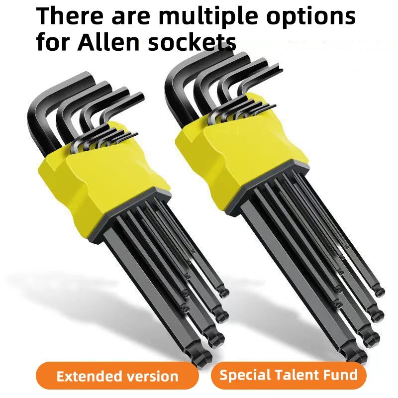Electric Allen Key Set Metric Hex Wrench Screwdriver Kit with Torque Sleeves (Box-Packed)