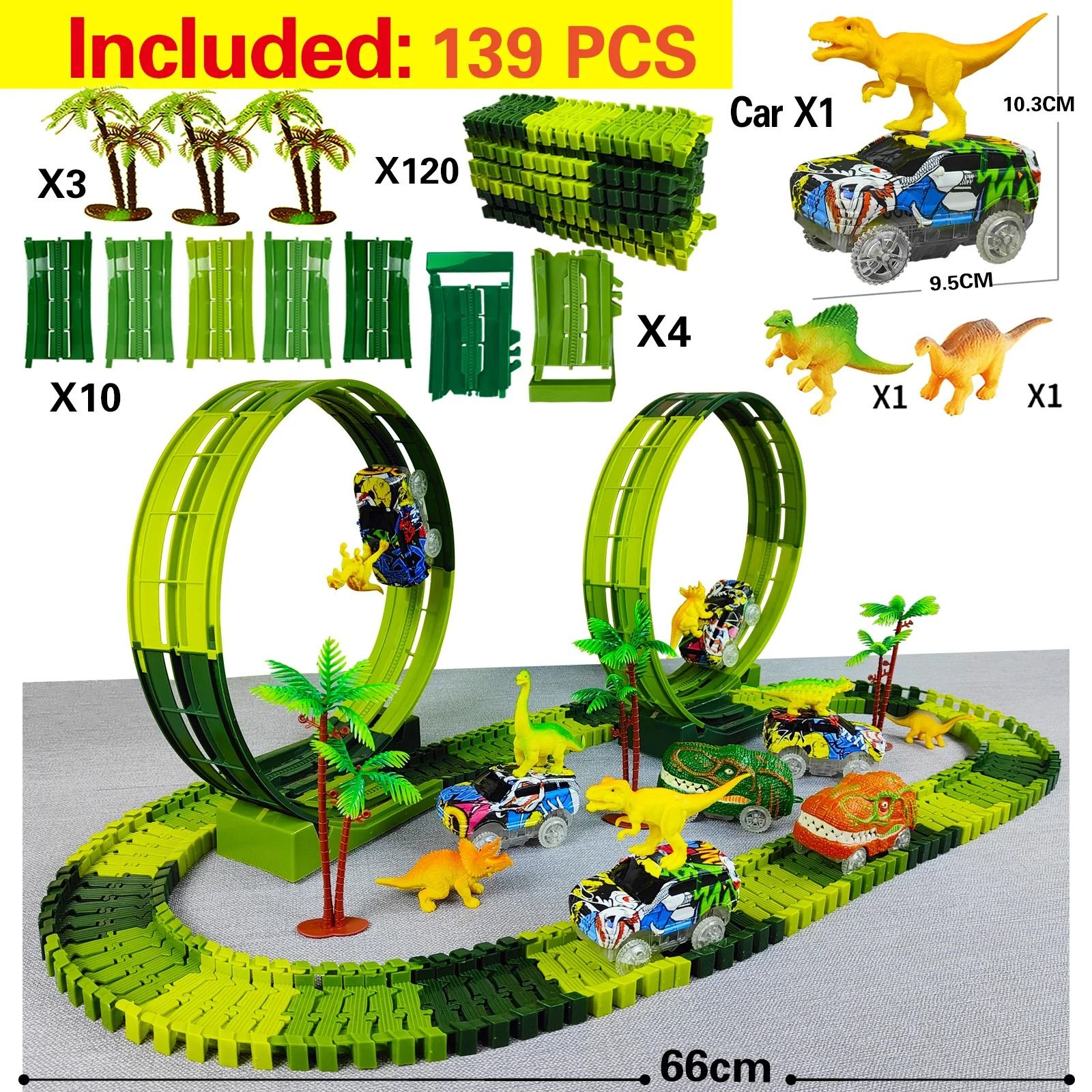 Magic Climbing Electric Dinosaur Railway Toy Set