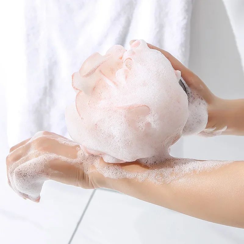 Soft Mesh Bath Sponge Ball Large Exfoliating Shower Loofah Body Cleaner