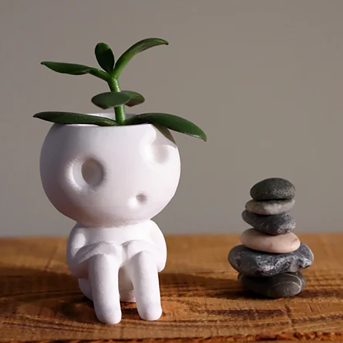 Kodama Tree Spirit Planter Pot Cute indoor plant pot for Succulents Air Plants Decor