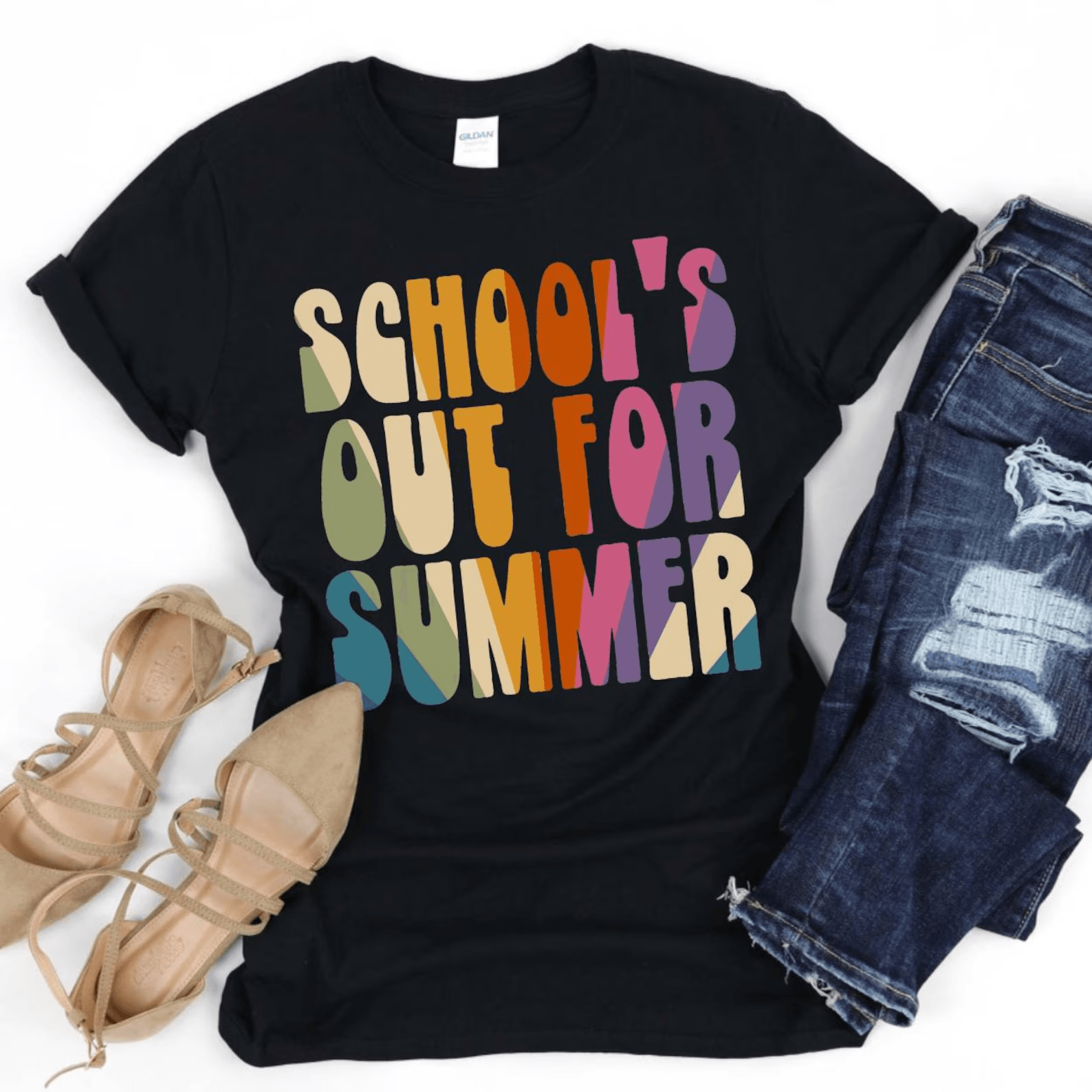 Schools Out for Summer Teacher Shirt Last Day of School Summer Break Tee
