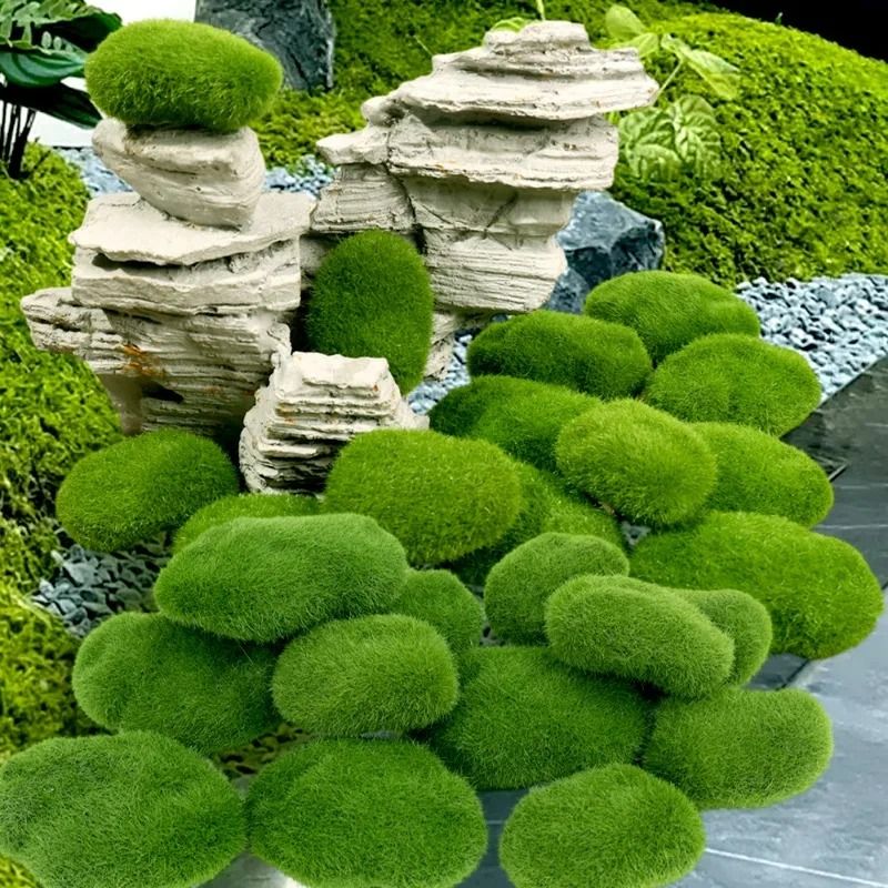 Botanical Moss Sculpture – High-Definition Elemental Architectural Ornament