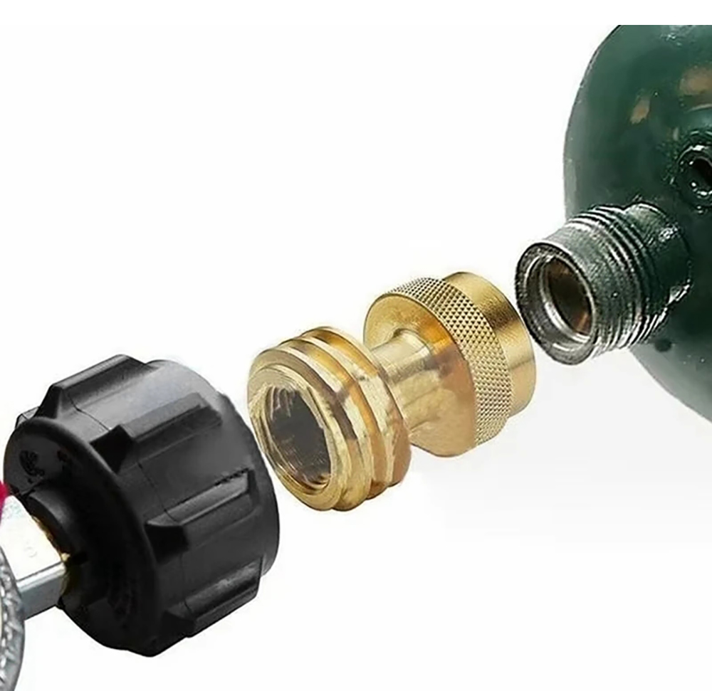 Propane Tank Adapter Brass Converter for Camping Stoves and Grills