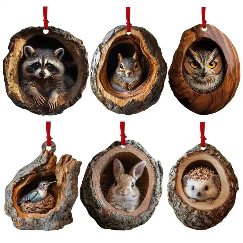 Christmas Animal Acrylic Pendant Ornaments