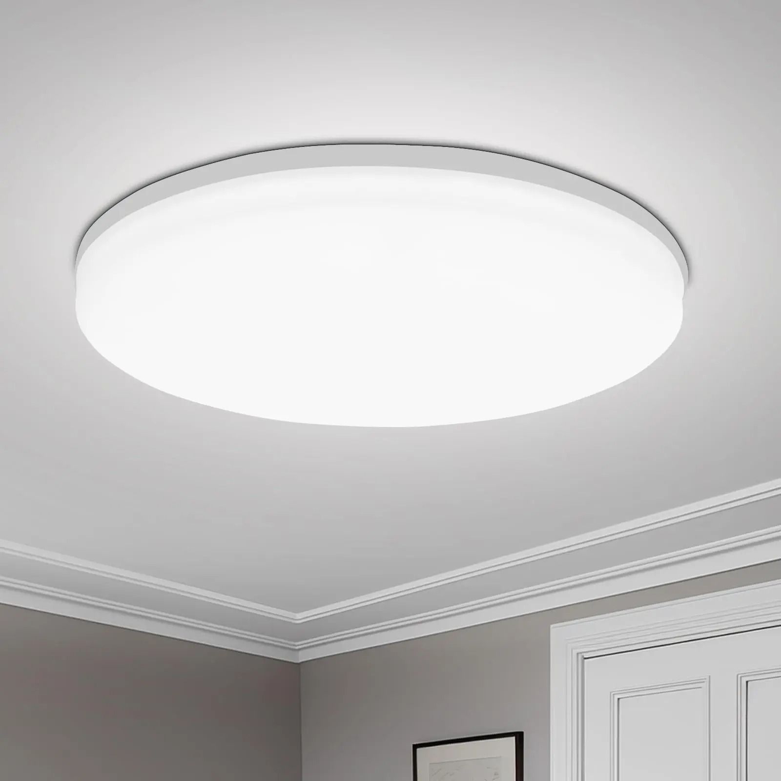 Modern Round LED Ceiling Light Energy Efficient Flush Mount Fixture