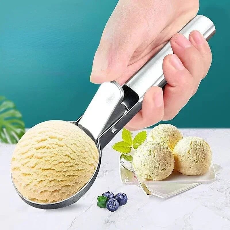 Stainless Steel Ice Cream Scoop Dual Purpose Fruit and Dessert Scooper
