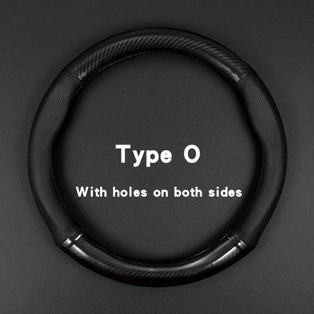 CarbonEdge Universal Car Steering Wheel Cover – Anti-Slip Leather Grip