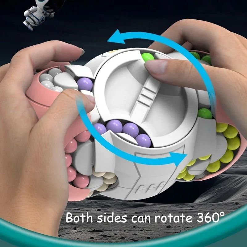 Magic Bean Cube Rotating Brain Teaser Finger Fidget Toy