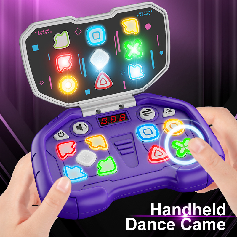 Rhythm Master Kids Flip Handheld Dance Mat, Stress Relief Game, Level Challenge Press & Push Training Machine