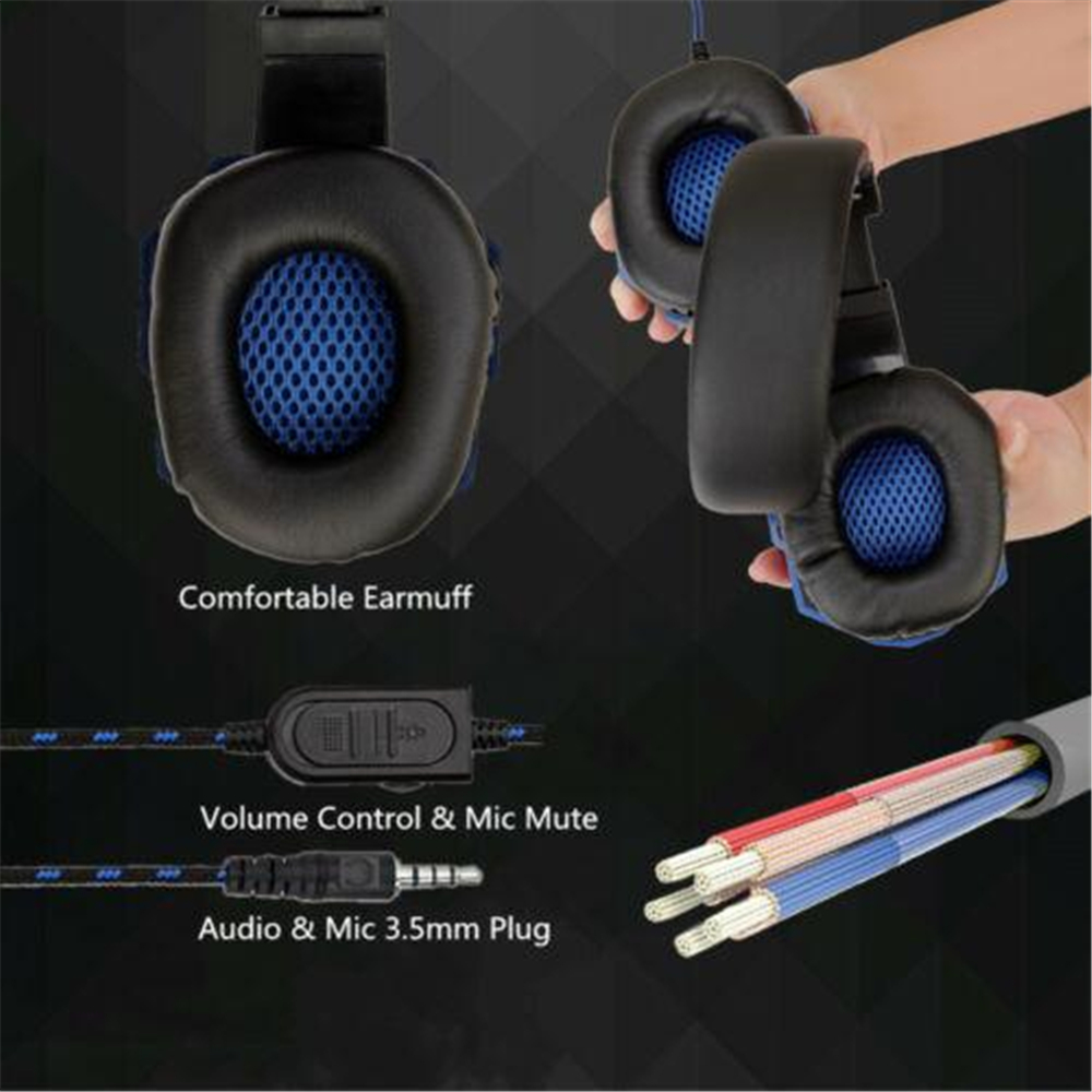 Wired Gaming Headset, Smartphone, Adjustable, Noise Cancelling Microphone