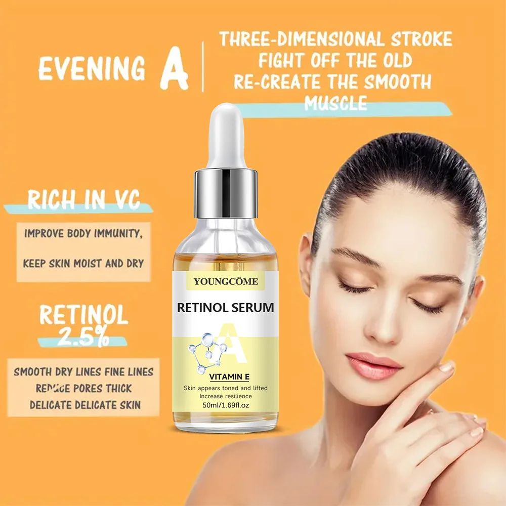 SADOER Vitamin C Retinol Serum Set Hydrating Anti Aging Face Serum for Fine Lines and Smooth Radiant Skin (2pcs)