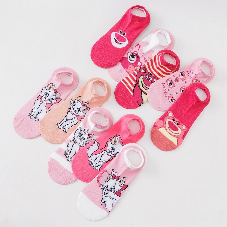 Cartoon Anime Casual Socks Funny Street Style 10 Pair Set