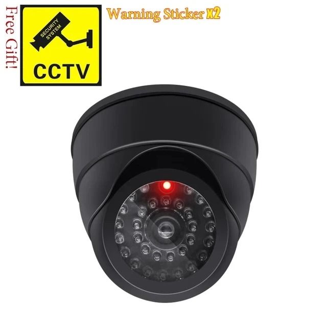 Dummy CCTV Camera with Flashing Red LED for Home Security