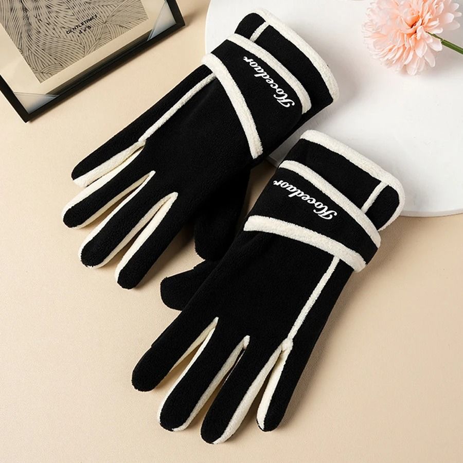 Thermal Velvet Insulated Windproof Riding Gloves