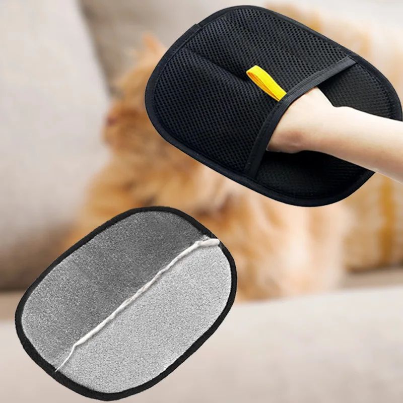 Pet Hair Removal Gloves Double Sided Cleaning Brush