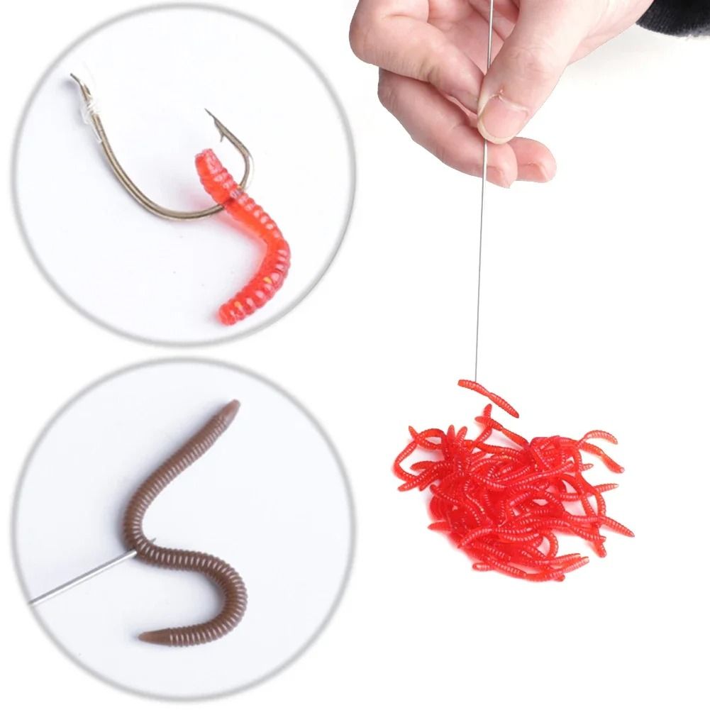 Stainless Steel Earthworm Hooking Needle Fishing Tool with Hollow Gas Design