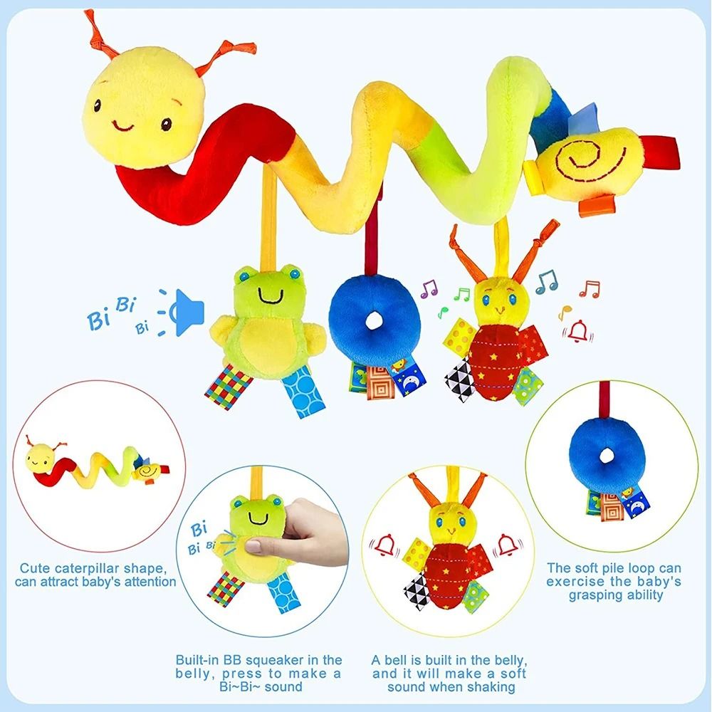 Cute Activity Musical Spiral Crib Stroller Car Seat Travel Hanging Toy