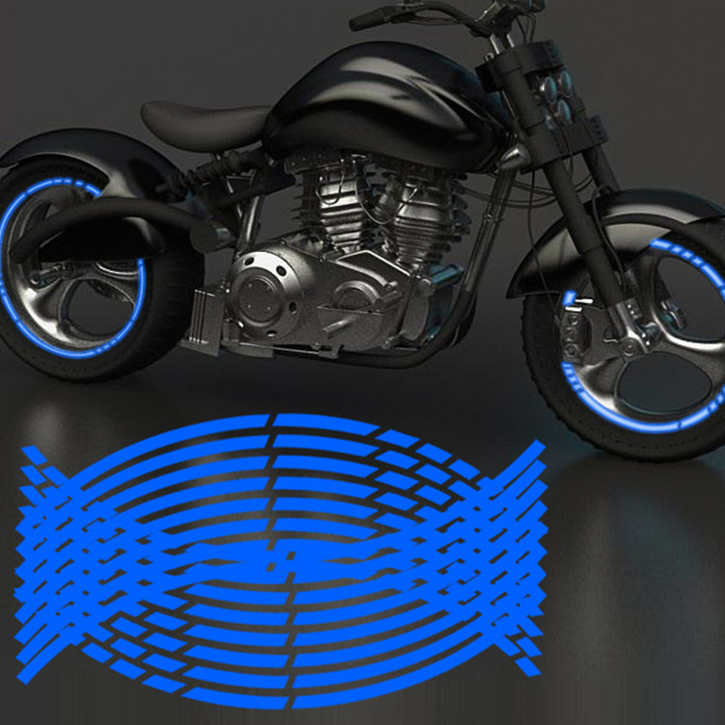 Reflective Motorcycle Tire Rim Tape Strips Durable, Easy-to-Apply Wheel Stickers for Bikes Cars