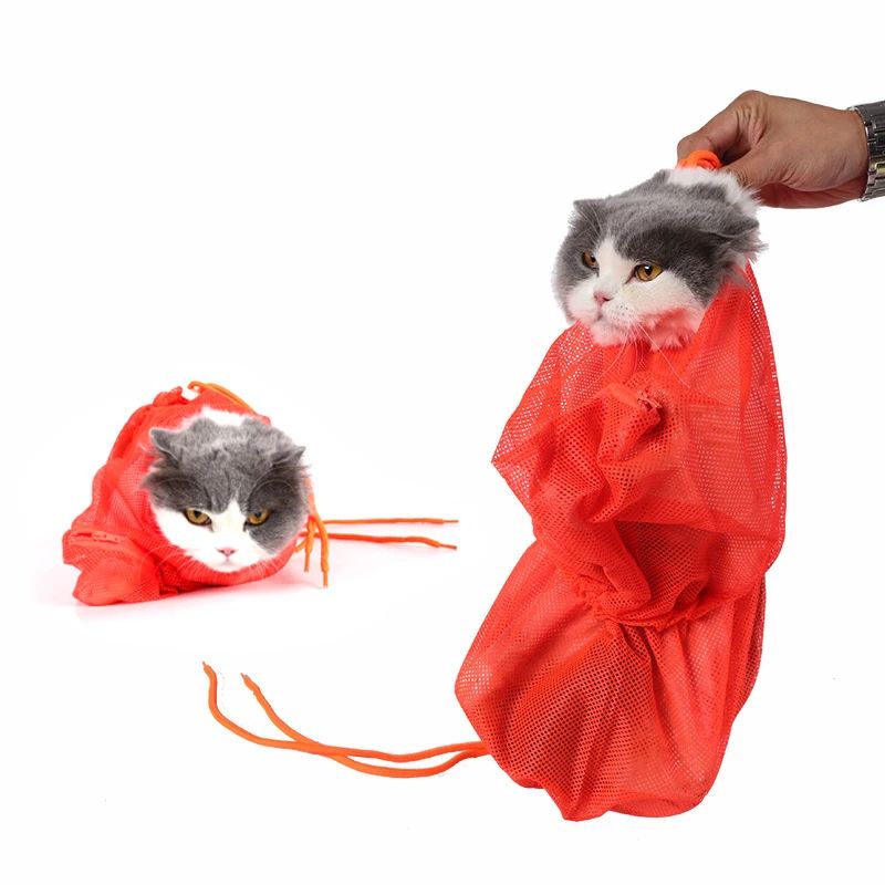 Mesh Cat Grooming Bath Restraint Bag