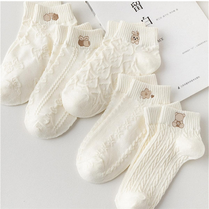 Cute Cartoon Women Ankle Socks for Spring and Summer