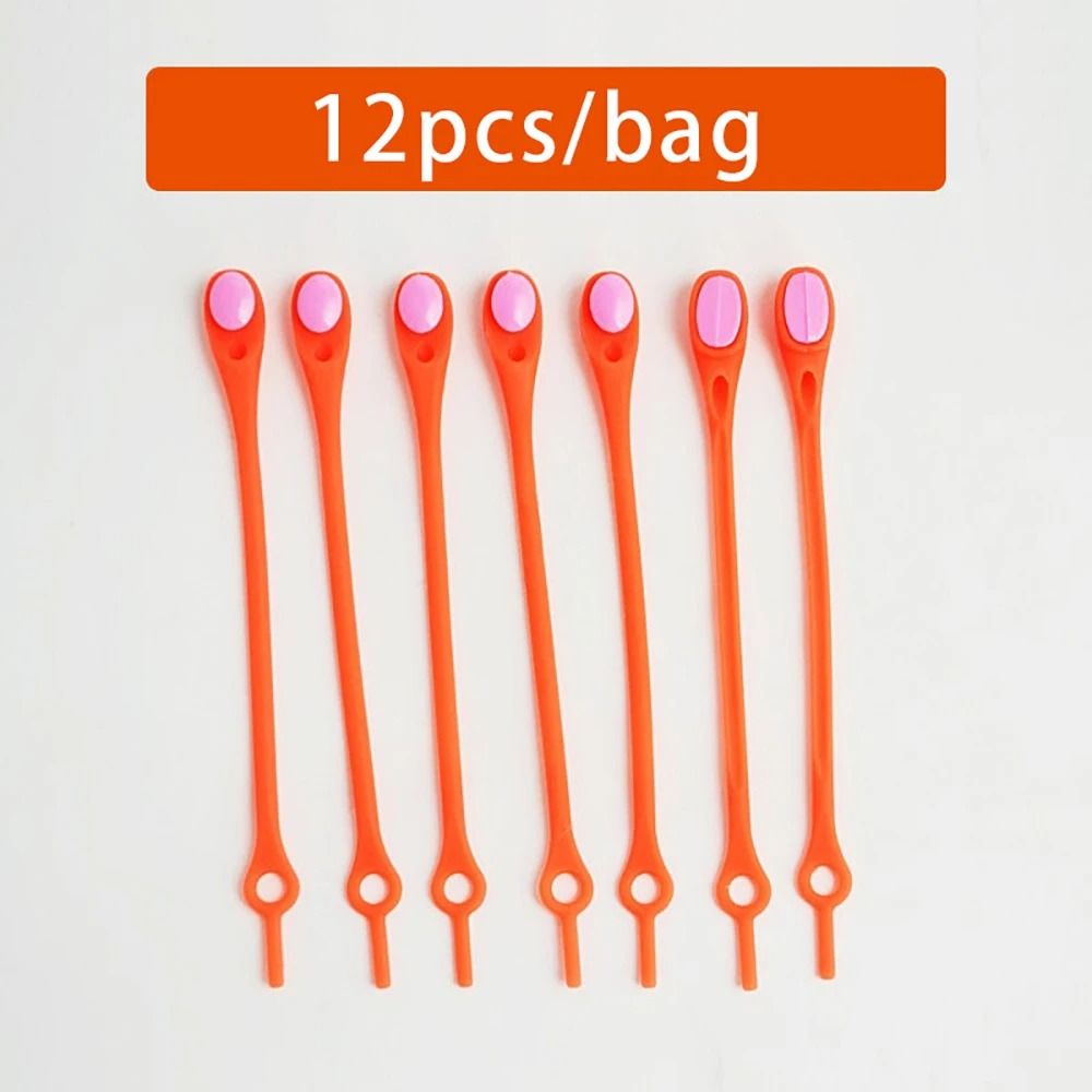 12-Piece Elastic Silicone No-Tie Shoelaces