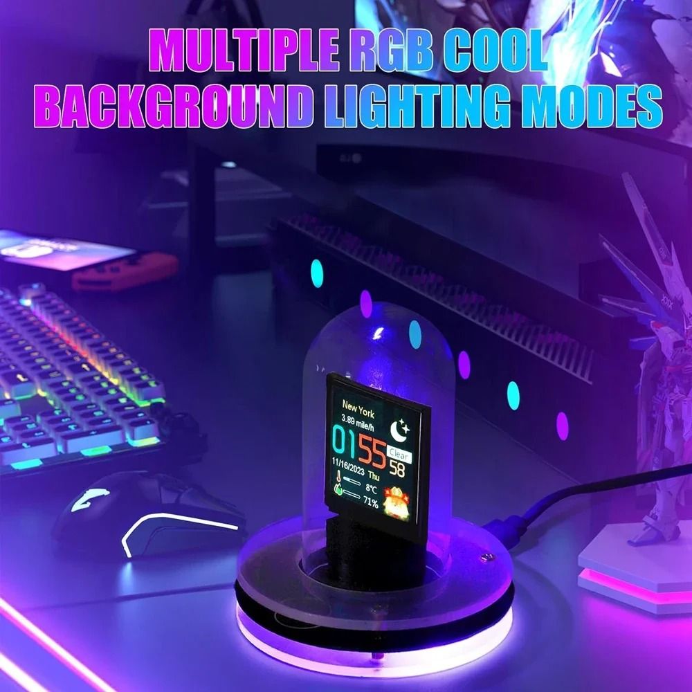 Nixie Tube Style Smart WiFi Digital Clock with Automatic Time Update
