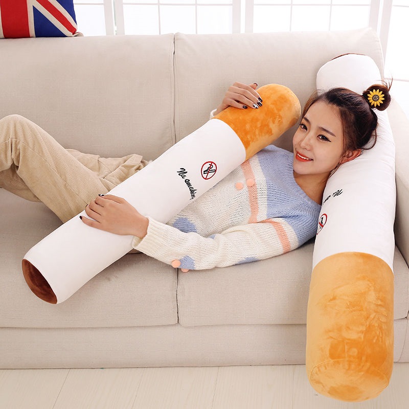 Fashion Smoking Cylindrical Pillow, Nice Creative Sleeping Cushion, Plush Toys Boyfriend Birthday Gift