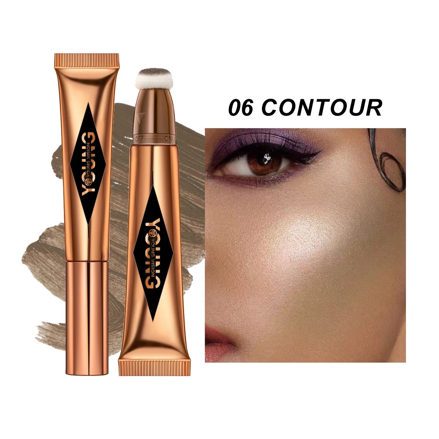 Young Vision Air Cushion Powder Blusher High Gloss Stick 6 Shades