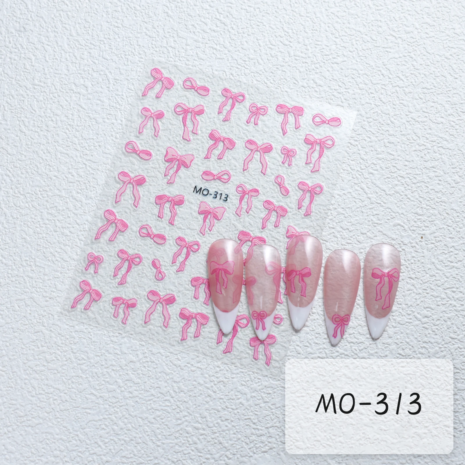 Bowknot Nail Stickers Self Adhesive Bow & Ribbon Nail Art Decals