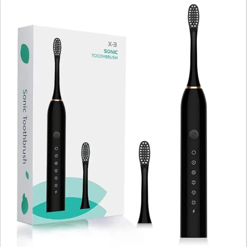 Ultrasonic Electric Toothbrush with 6 Cleaning Modes, USB Rechargeable & Waterproof