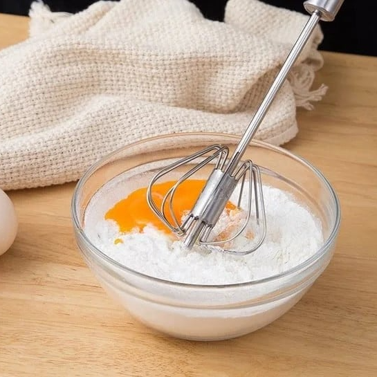 Stainless Steel Semi Automatic Whisk Blender – Versatile Egg Beater & Hand Push Mixer