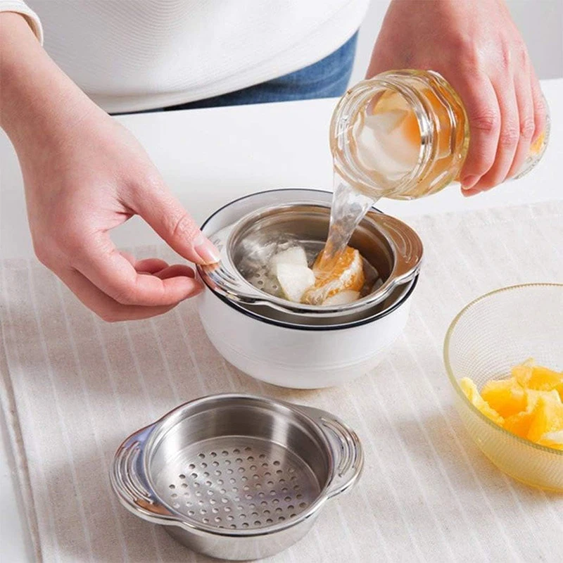 Stainless Steel Food Can Strainer Sieve, Tuna Press Lid Oil Drainer Remover, Dishwasher Safe Design