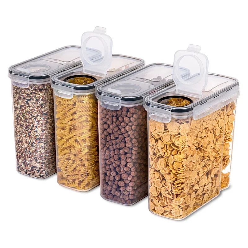 67.63 fl oz Airtight Cereal Storage Container – Moisture & Insect-Proof Transparent Rice & Food Storage Box