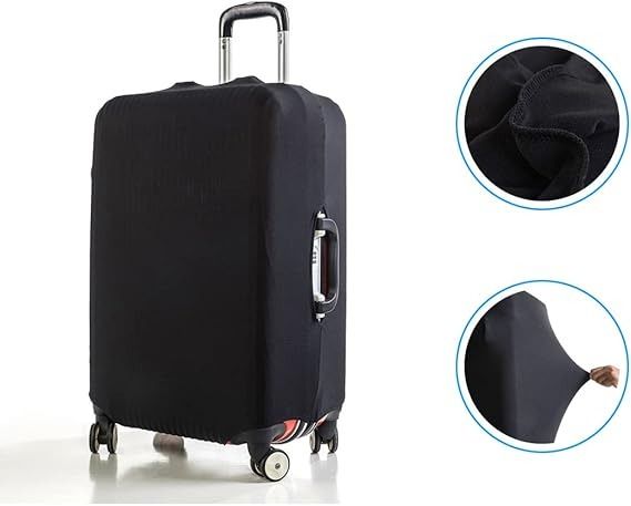 Fashion Travel Suitcase Protective Cover, Solid Color, Fits 18–32 Inch Luggage