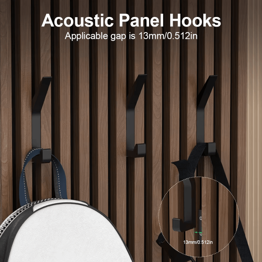 Durable Acoustic Panel Hooks – Plastic Soundproof Board Hangers for Office & Studio