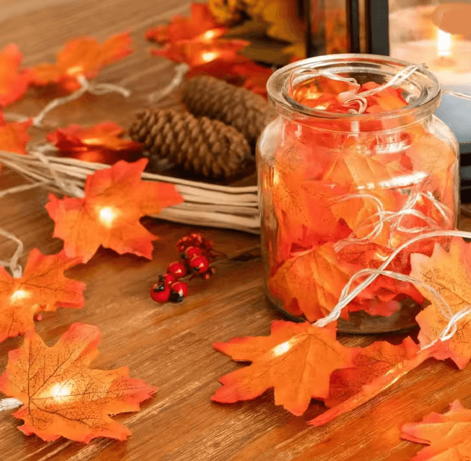 Maple Leaf LED Fairy String Lights