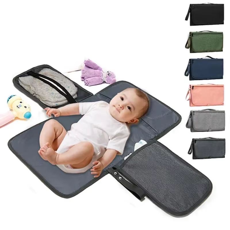 GoCare Portable Waterproof Baby Diaper Changing Pad with Pockets