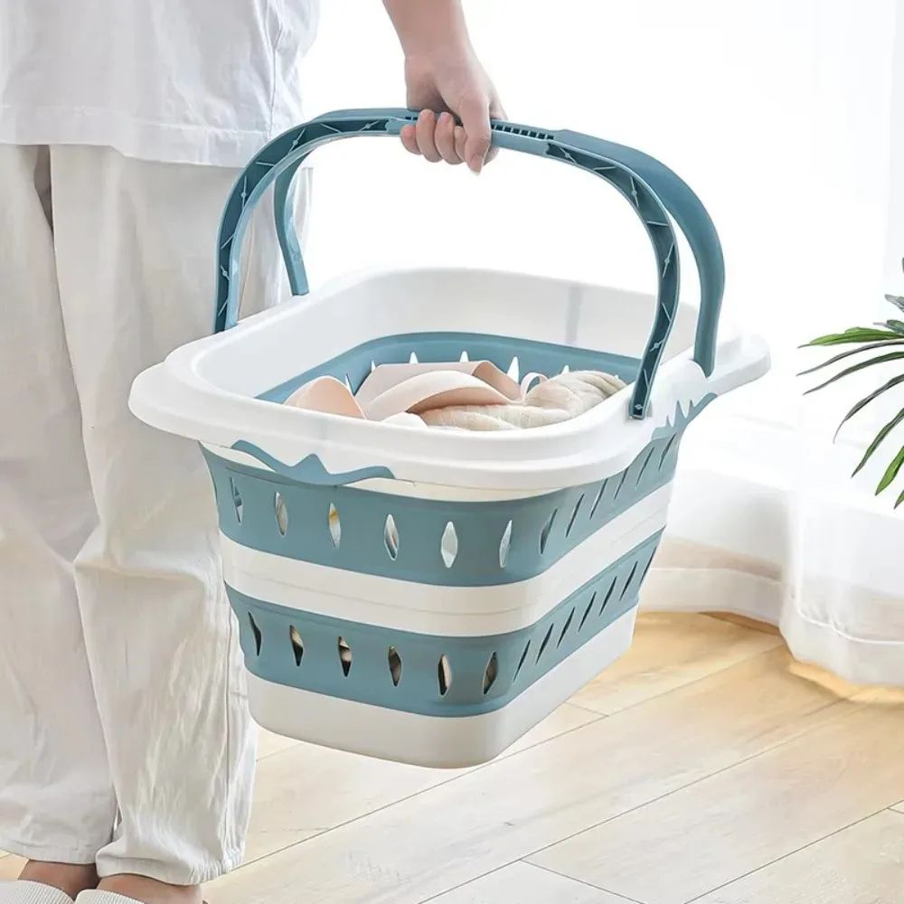 WallFlex Foldable Laundry Basket – Wall Mounted PP Dirty Clothes Hamper with Handle