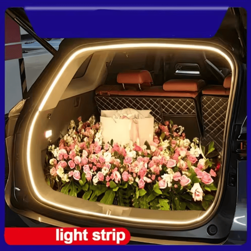 Car Trunk LED Light Strip High Brightness Ambient Tailgate Lighting with Automatic Sensing and Wireless Installation