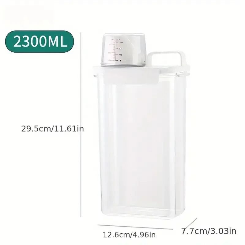 Airtight Laundry Powder Dispenser with Measuring Cup
