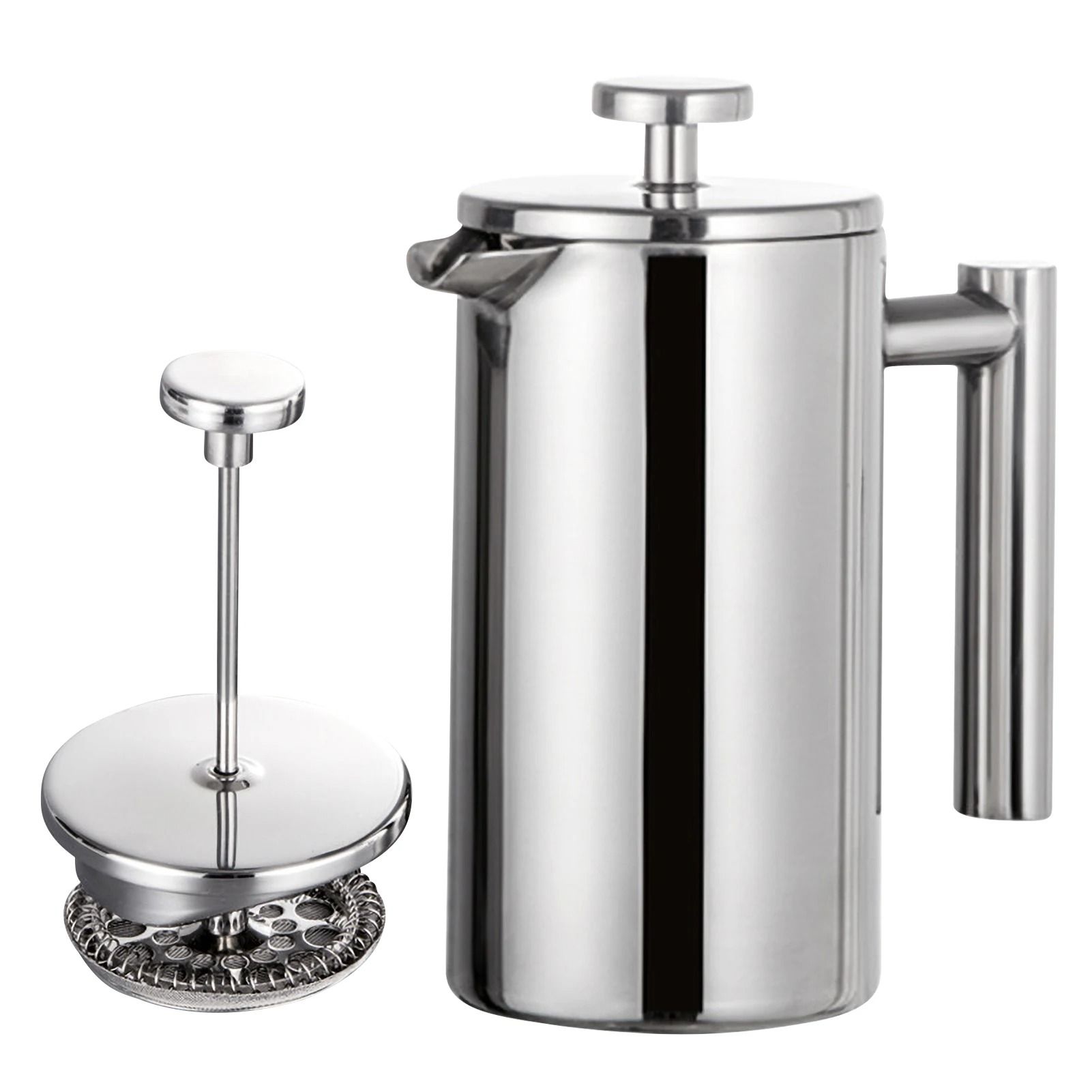 Stainless Steel French Press Coffee Maker Double Walled Insulated