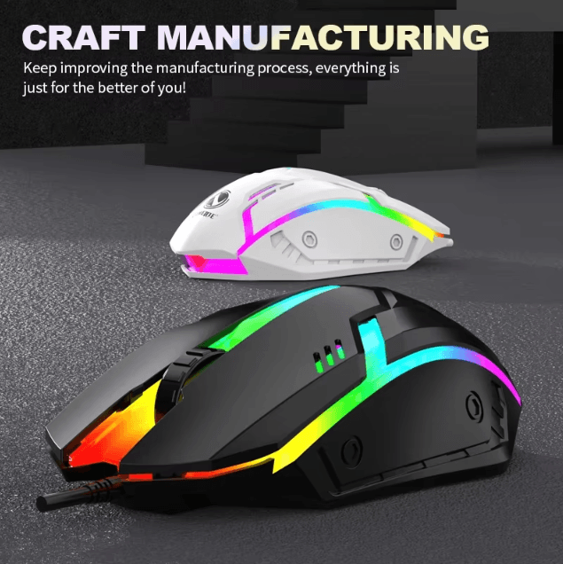 Limei S1 – LED Luminous Wired Gaming Mouse (Silent Click, USB for Desktop & Laptop)