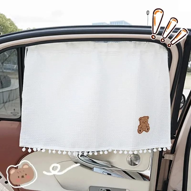 Cute Cartoon Car Window Sunshade UV Protection Curtain for Kids