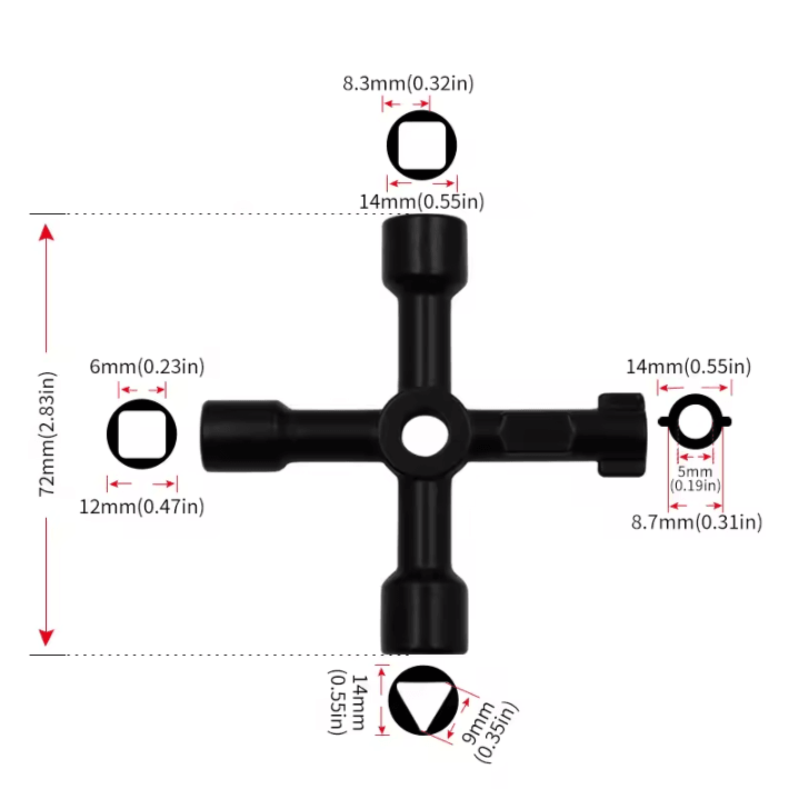 4-In-1 Multifunction Wrench Key – Electrician & Plumber Universal Utility Tool