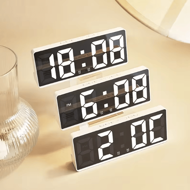 Smart Voice Control LED Digital Alarm Clock – Temperature Display & Snooze Night Mode